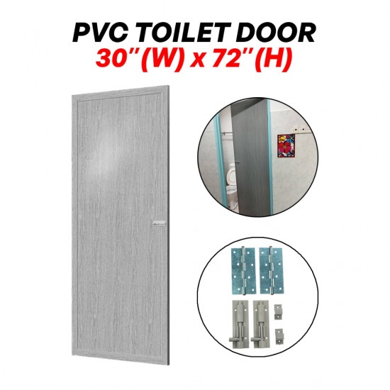 PVC Toilet/Bathroom Door 30'' (W) x 72'' (H) x 1'' (T) - Grey PVC Toilet/Bathroom Door 30'' (W) x 72'' (H) x 1'' (T) - Grey