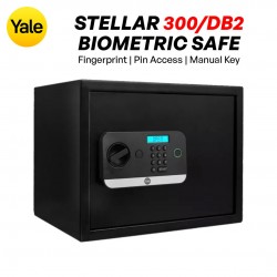 Yale Stellar 300/DB2 Biometric Safe Locker Fingerprint, PIN access, Manual Key, USB Port For Emergency 27.3Litre