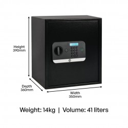 Yale Stellar 390/DB2 Biometric Safe Locker Fingerprint, PIN access, Manual Key, USB Port For Emergency 41.0Litre Yale Stellar 390/DB2 Biometric Safe Locker Fingerprint, PIN access, Manual Key, USB Port For Emergency 41.0Litre