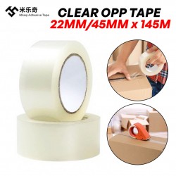 Mileqi OPP/PET Sellotape Packing Packaging Tape Saiz: 22MM/45MM x 66M/145M