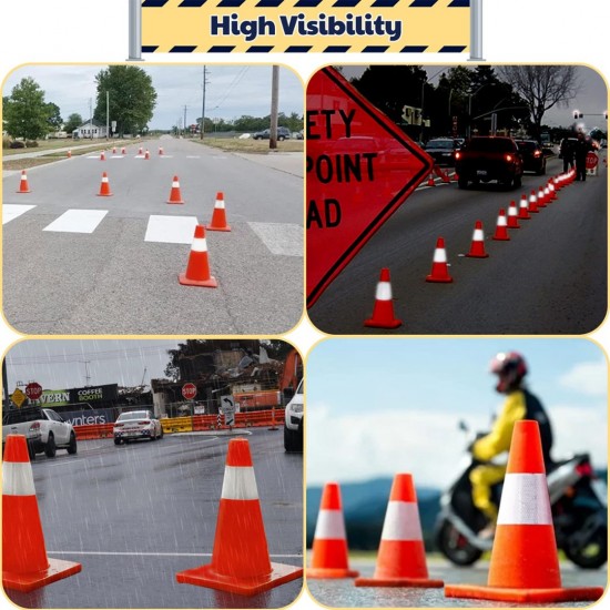 Colex RST-3014 Square Base Safety Traffic Cone C/W Reflective Tape 30'' (H) x 14'' (W) Colex RST-3014 Square Base Safety Traffic Cone C/W Reflective Tape 30'' (H) x 14'' (W)