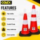 Colex RST-18 / RST-30 Rubber Base Safety Traffic Cone C/W Reflective Tape Colex RST-18 / RST-30 Rubber Base Safety Traffic Cone C/W Reflective Tape