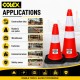 Colex RST-18 / RST-30 Rubber Base Safety Traffic Cone C/W Reflective Tape Colex RST-18 / RST-30 Rubber Base Safety Traffic Cone C/W Reflective Tape