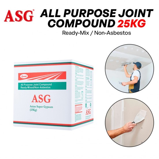 ASG All Purpose Multi Purpose Joint Compound Ready Mix Non-Asbestos 25KG/BOX