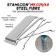 STAHLCON® HE 0.75/60 Steel Fibre Hooked-End For Concrete Reinforcement 0.75MM (D) x 60MM (L) - 20KG/BAG STAHLCON® HE 0.75/60 Steel Fibre Hooked-End For Concrete Reinforcement 0.75MM (D) x 60MM (L) - 20KG/BAG