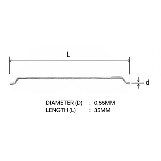 STAHLCON® HE 0.55/35 Steel Fibre Hooked-End For Concrete Reinforcement 0.55MM (D) x 35MM (L) - 20KG/BAG STAHLCON® HE 0.55/35 Steel Fibre Hooked-End For Concrete Reinforcement 0.55MM (D) x 35MM (L) - 20KG/BAG