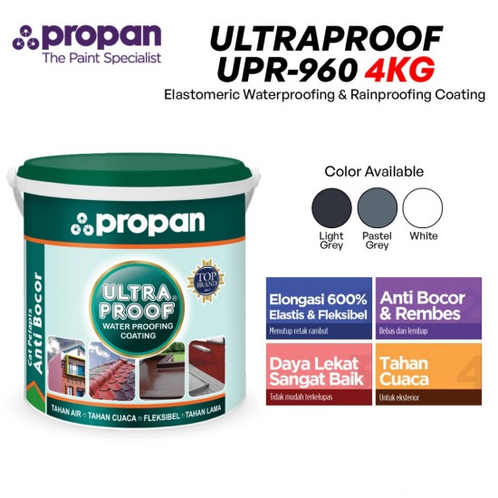 Propan Paint Ultraproof UPR-960 Elastomeric Waterproofing & Rainproofing Coating 4KG Propan Paint Ultraproof UPR-960 Elastomeric Waterproofing & Rainproofing Coating 4KG