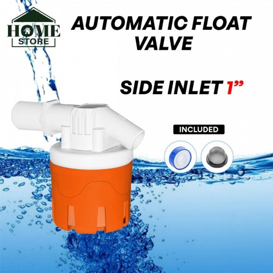 Home Store Eco Automatic Water Level Control Float Valve Top/Side Inlet Nylon + PP (Polypropylene) 1/2'', 3/4'', 1'' - Orange
