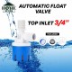 Home Store Automatic Water Level Control Float Valve Top/Side Inlet Nylon 1/2'', 3/4'', 1'' - Blue