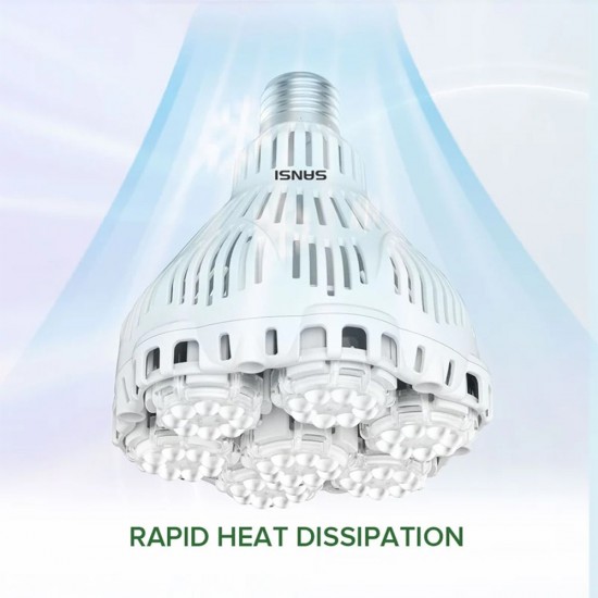 SANSI 40W LED Grow Light Bulb Daylight Full Spectrum Dimmable E27 Base With Remote Control 
