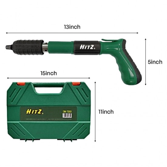 Hitz GN-7350 Heavy Duty Nailer Gun Set 7.3MM C/W Accessories Hitz GN-7350 Heavy Duty Nailer Gun Set 7.3MM C/W Accessories