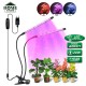 Home Store 'ILED' #AK0511 20W Adjustable 2-Tube Clip-On Light Holder Flexible Clip Clamp Indoor Plant LED Grow Light Red & Blue Spectrum