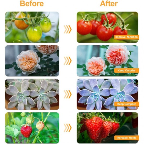 Home Store 'ILED' #AK0513 20W Adjustable 2-Tube Clip-On Light Holder Flexible Clip Clamp Indoor Plant LED Grow Light Full Spectrum