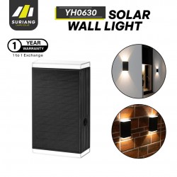 Suriang YH0630 Solar Wall Light IPX4 Waterproof LED Warm White Decorative Wall Light