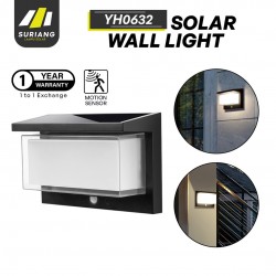 Suriang YH0632 Solar Wall Light IPX4 Waterproof LED Warm White Decorative Wall Light