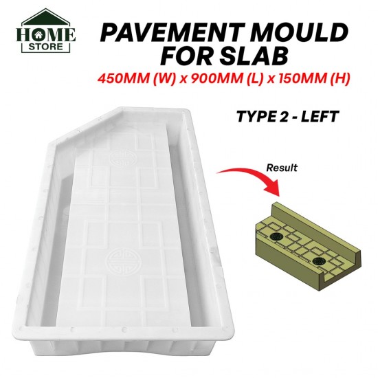 Home Store Type 2 Left PP Polypropylene Vegetable Gardening Pavement Mould For Slab Size 450MM (W) x 900MM (L) x 150MM (H) Home Store Type 2 Left PP Polypropylene Vegetable Gardening Pavement Mould For Slab Size 450MM (W) x 900MM (L) x 150MM (H)