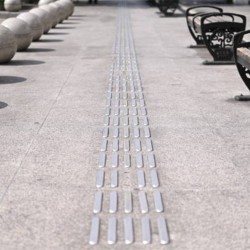 Selamat Stainless Steel 304 Tactile Blind Path Stud Directional Bar - D1 Flat, D2 Diamond, D3 Lines