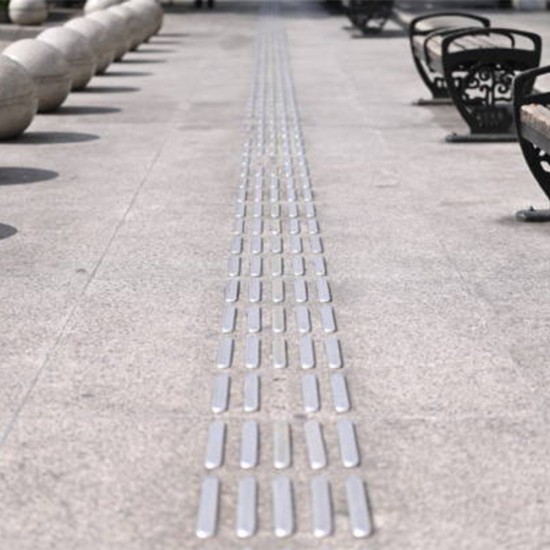 Selamat Stainless Steel 304 Tactile Blind Path Stud Directional Bar - D1 Flat, D2 Diamond, D3 Lines Selamat Stainless Steel 304 Tactile Blind Path Stud Directional Bar - D1 Flat, D2 Diamond, D3 Lines
