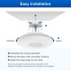 SANSI 18W LED Flush Mount Ceiling Light 5700K Cool White 1600 Lumens Full Moon Series 30CM (D)