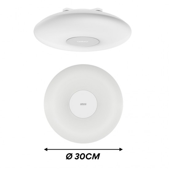 SANSI 18W LED Flush Mount Ceiling Light 5700K Cool White 1600 Lumens Full Moon Series 30CM (D)