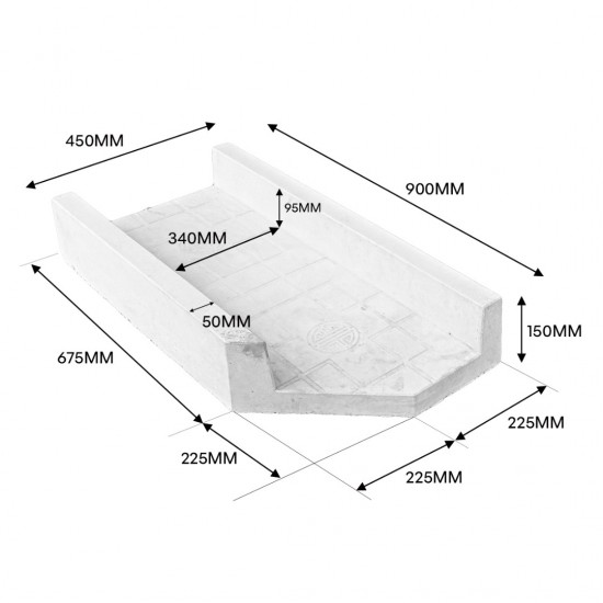Home Store Type 3 Right Precast Vegetable Gardening Pavement Slab With Reinforcement Y10CQ Steel Bar & Fibre Strand 450MM (W) x 900MM (L) x 150MM (H) Home Store Type 3 Right Precast Vegetable Gardening Pavement Slab With Reinforcement Y10CQ Steel Bar & Fibre Strand 450MM (W) x 900MM (L) x 150MM (H)