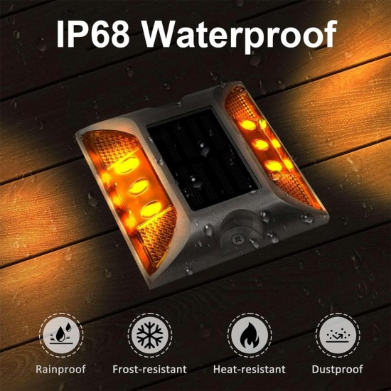 Selamat Solar Raised Pavement Marker Road Stud Flashing Mode IP68 Waterproof 125MM (L) x 104MM (W) x 22MM (T) - Blue/ Green/ Red/ White/ Yellow