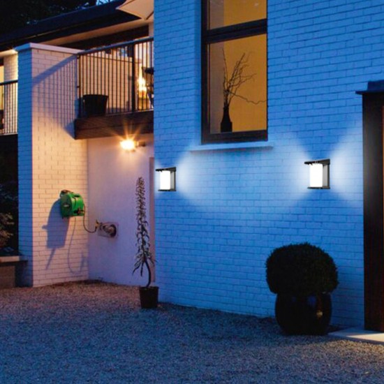 Suriang YH0619-PIR Solar Wall Light With Motion Sensor IPX4 Waterproof LED Cool White Decorative Wall Light