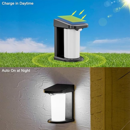 Suriang YH0619-PIR Solar Wall Light With Motion Sensor IPX4 Waterproof LED Cool White Decorative Wall Light