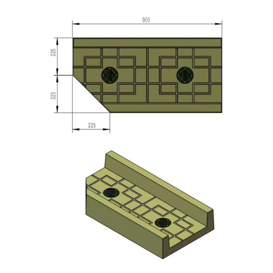 Home Store Type 2 Left Precast Vegetable Gardening Pavement Slab With Reinforcement Y10CQ Steel Bar & Fibre Strand 450MM (W) x 900MM (L) x 150MM (H) Home Store Type 2 Left Precast Vegetable Gardening Pavement Slab With Reinforcement Y10CQ Steel Bar & Fibre Strand 450MM (W) x 900MM (L) x 150MM (H)