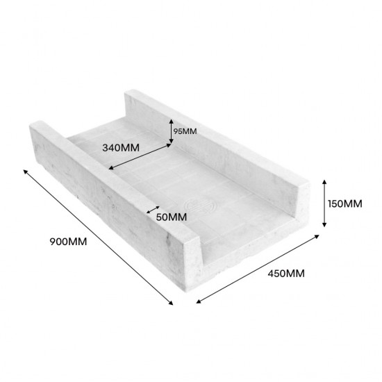 Home Store Type 1 Joiner Precast Vegetable Gardening Pavement Slab With Reinforcement Y10CQ Steel Bar & Fibre Strand 450MM (W) x 900MM (L) x 150MM (H) Home Store Type 1 Joiner Precast Vegetable Gardening Pavement Slab With Reinforcement Y10CQ Steel Bar & Fibre Strand 450MM (W) x 900MM (L) x 150MM (H)