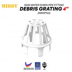 Middy RWDP100 UPVC Rain Water Down Pipe Fittings - Debris Grating 4''
