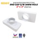 Middy RWDP100 UPVC Rain Water Down Pipe Fittings - End Cap 2'' x 4'' C/W 25MM Hole Middy RWDP100 UPVC Rain Water Down Pipe Fittings - End Cap 2'' x 4'' C/W 25MM Hole