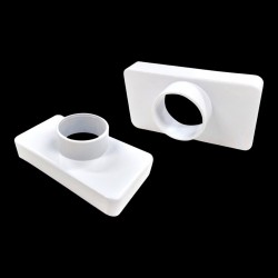 Middy RWDP100 UPVC Rain Water Down Pipe Fittings - End Cap 2'' x 4'' C/W 25MM Hole Middy RWDP100 UPVC Rain Water Down Pipe Fittings - End Cap 2'' x 4'' C/W 25MM Hole