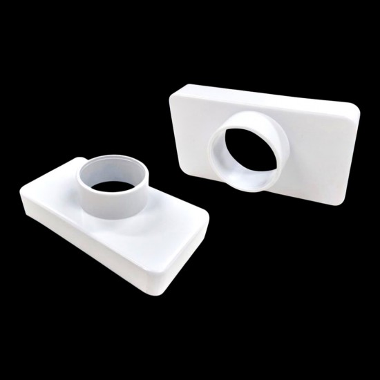 Middy RWDP100 UPVC Rain Water Down Pipe Fittings - End Cap 2'' x 4'' C/W 25MM Hole Middy RWDP100 UPVC Rain Water Down Pipe Fittings - End Cap 2'' x 4'' C/W 25MM Hole