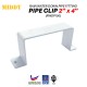 Middy RWDP100 UPVC Rain Water Down Pipe Fittings - Pipe Clip 2'' x 4'' Middy RWDP100 UPVC Rain Water Down Pipe Fittings - Pipe Clip 2'' x 4''