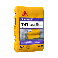 SikaWall 191 Base High Performance Cementitious Base Coat For Internal Wall 25kg (Grey)