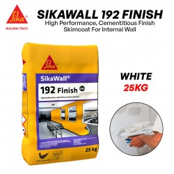 SikaWall 192 Finish High Performance Cementitious Skimcoat For Internal Wall 25KG (White)