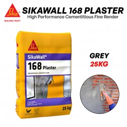 SikaWall 168 Plaster High Performance Cementitious Fine Render 25KG (Grey)