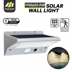 Suriang YH0609-PIR Solar Wall Light With Motion Sensor IP44 Waterproof LED Warm White Decorative Wall Light