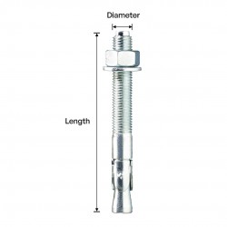 Ace Brand Wedge Anchor Zinc-Plated (ZP) - (1PC) Ace Brand Wedge Anchor Zinc-Plated (ZP) - (1PC)