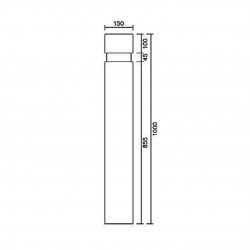 Home Store Precast Concrete Bollard 150MM (W) x 1000MM (H) Home Store Precast Concrete Bollard 150MM (W) x 1000MM (H)