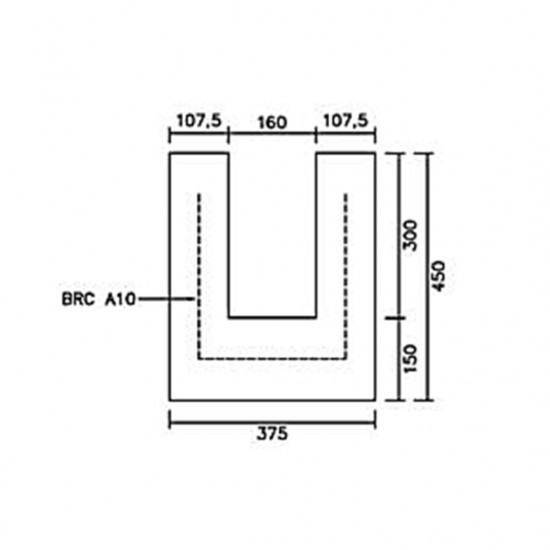 Home Store Precast Concrete Bollard Footing Base 375MM (L) x 375MM (W) x 450MM (H) Home Store Precast Concrete Bollard Footing Base 375MM (L) x 375MM (W) x 450MM (H)