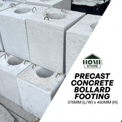Home Store Precast Concrete Bollard Footing Base 375MM (L) x 375MM (W) x 450MM (H)