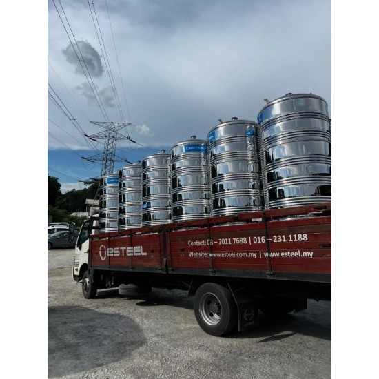 Esteel E850S Vertical Round Bottom With Stand SUS304 Stainless Steel Water Tank 850L/200Gallons