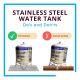 Esteel E1000FF Vertical Slim Tall Flat Bottom Without Stand SUS304 Stainless Steel Water Tank 1000L/220Gallons