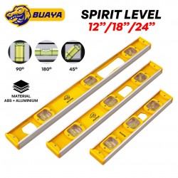 Buaya Professional Spirit Level 12'' (300MM) / 18'' (450MM) / 24'' (600MM) - Yellow
