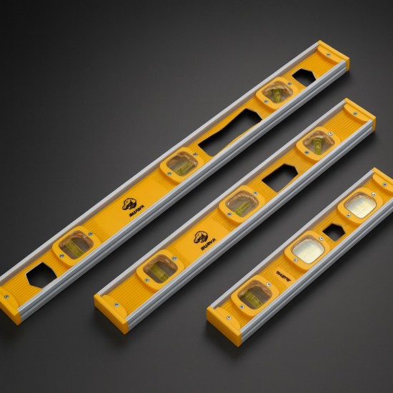 Buaya Professional Spirit Level 12'' (300MM) / 18'' (450MM) / 24'' (600MM) - Yellow Buaya Professional Spirit Level 12'' (300MM) / 18'' (450MM) / 24'' (600MM) - Yellow
