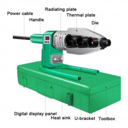 CN 'HUDI' #20-63D Digital PP-R Pipe Welding Machine Set 800W/1200W