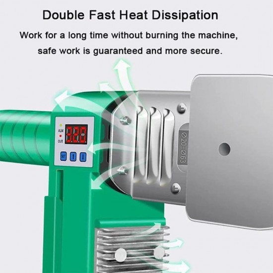 CN 'HUDI' #20-63D Digital PP-R Pipe Welding Machine Set 800W/1200W CN 'HUDI' #20-63D Digital PP-R Pipe Welding Machine Set 800W/1200W