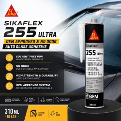 Sika Sikaflex 255 Ultra Windscreen Adhesive Primerless Auto Glass Urethane Silicone Sealant 310ML - Black